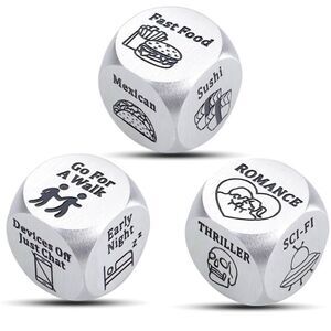 3pcs Couples metal decider Game Dice